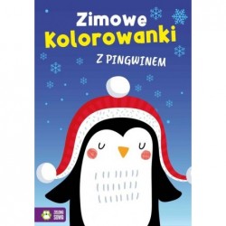 Zimowe kolorowanki z pingwinem