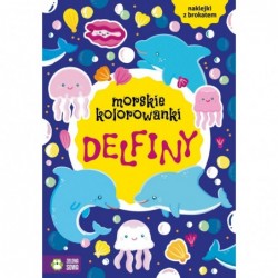 Morskie kolorowanki. Delfiny