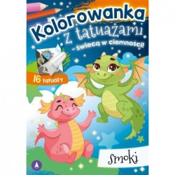 Kolorowanka z tatuażami. Smoki