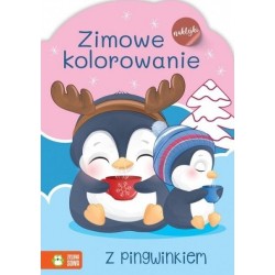 Zimowe kolorowanie z pingwinem