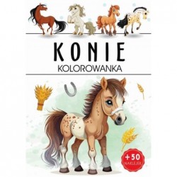 Konie. Kolorowanka