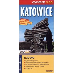 Katowice. Laminowany plan...