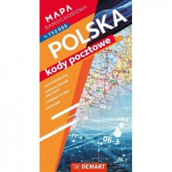 Polska kody pocztowe. Mapa...