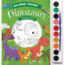 Malowanie farbkami. Dinozaury