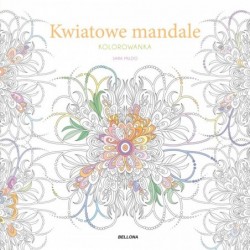 Kwiatowe mandale (kolorowanka)