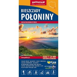 Bieszczady Połoniny. Mapa...