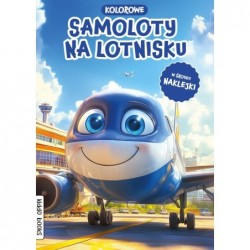Kolorowe samoloty na lotnisku