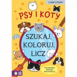 Szukaj, koloruj i licz. Psy...