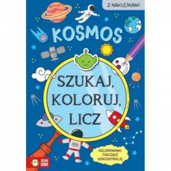 Szukaj, koloruj i licz. Kosmos