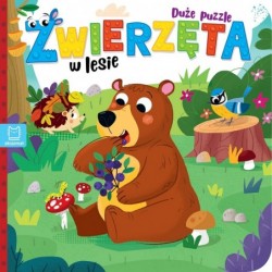 Zwierzęta w lesie. Duże puzzle