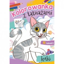 Kolorowanka z tatuażami. Kotki