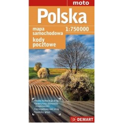Polska. Mapa samochodowa w...