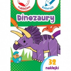 Dinozaury. Naklejam i koloruję