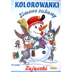 Kolorowanki. Zimowe zabawy....
