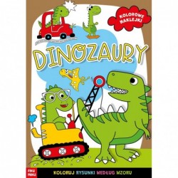 Dinozury. Kolorowe naklejki