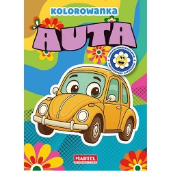 Auta. Kolorowanka z naklejkami