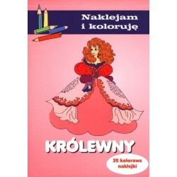 Królewny. Naklejam i koloruję