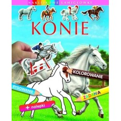 Konie. Naklejkowe łamigłówki